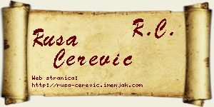 Rusa Čerević vizit kartica